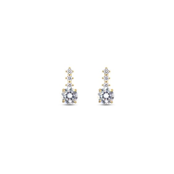 Pendientes Dilvdò Mujer Drop Stud in Plata Zircone ORPLOB - ORPLOB